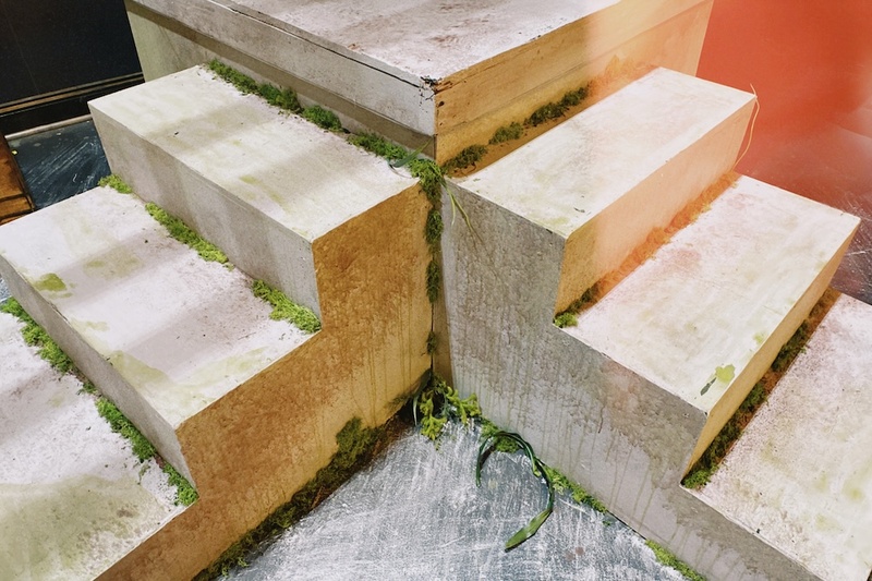  A close up detail of prop stairs. 